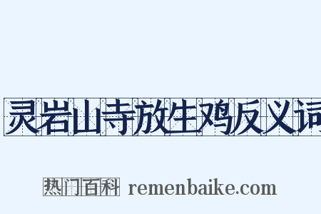 灵岩山寺放生鸡反义词是什么意思的图片